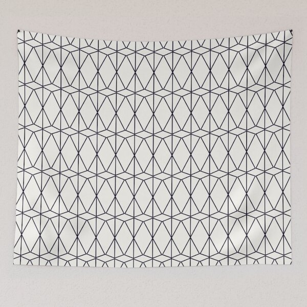 Item preview, Simple geometric diamonds and triangles pattern in black and white designed and sold by BrankaPD.