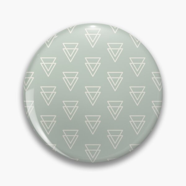 Item preview, Simple boho geometric triangles pattern in pastel green and off white designed and sold by BrankaPD.
