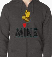 °•Ƹ̵̡Ӝ̵̨̄Ʒ♥Bee Mine-Cute HoneyBee Clothing & Stickers♥Ƹ̵̡Ӝ̵̨̄Ʒ•° Zipped Hoodie