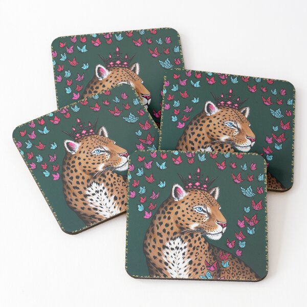 Item preview, Leopard & Butterflies designed and sold by Helen Bellart.