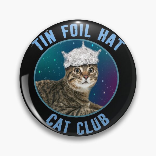 Item preview, Tin Foil Hat Cat Club Conspiracy Theory Kitty Space Funny designed and sold by funnytshirtemp.