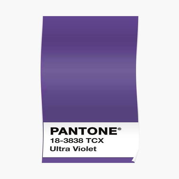 PANTONE COLOR OF THE YEAR 2018 ULTRA VIOLET SWATCH Poster