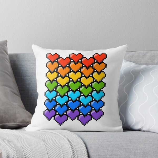 Item preview, Rainbow Pride Pixel Gaming Hearts designed and sold by NerdyPuffin.
