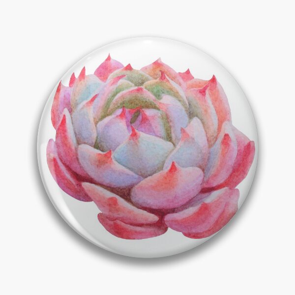 Item preview, Watercolor hand painted pink succulent designed and sold by sleeperr.