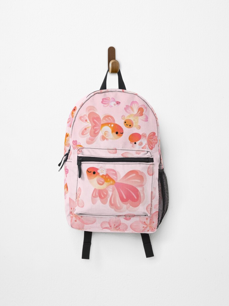 Cherry Blossom Goldfish 2 Backpack for Sale by pikaole