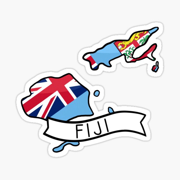 Fiji Flag Map Sticker Sticker