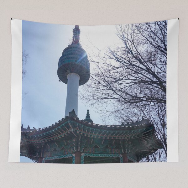Item preview,  Namsan tower, Seoul South Korea landscape designed and sold by WanderlustBunny.
