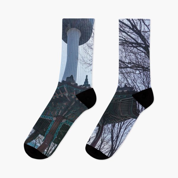 Item preview,  Namsan tower, Seoul South Korea landscape designed and sold by WanderlustBunny.