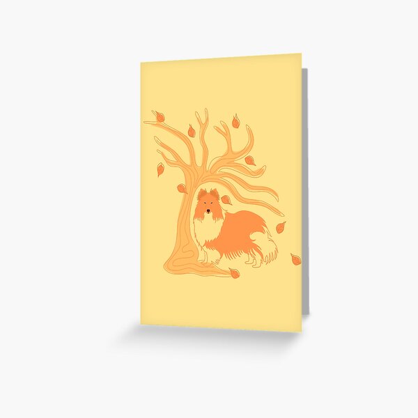 Item preview, Shetland Sheepdog in Autumn designed and sold by Lulupainting.