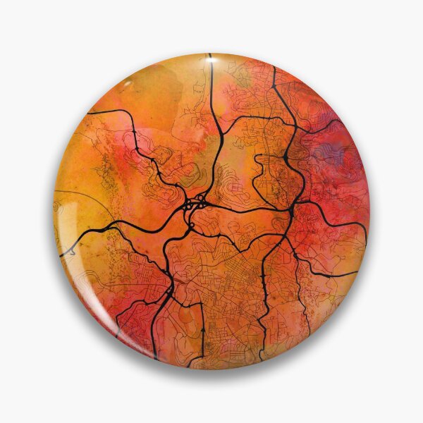 Item preview, Jerusalem Israel Street Map Magma Eruption designed and sold by IvonDesign.