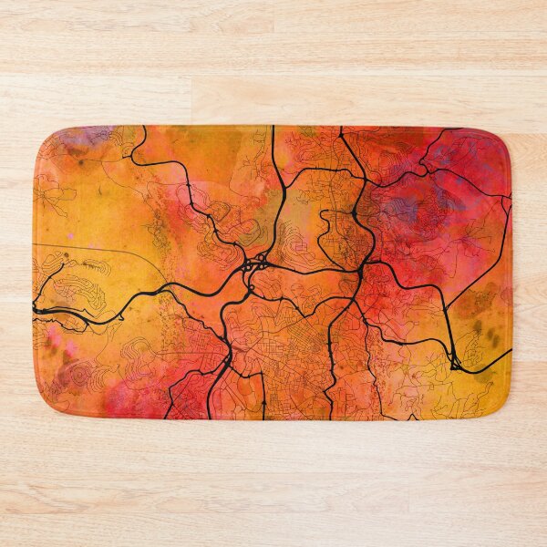 Item preview, Jerusalem Israel Street Map Magma Eruption designed and sold by IvonDesign.