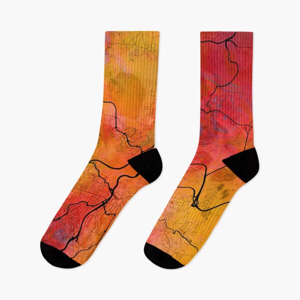 Item preview, Jerusalem Israel Street Map Magma Eruption designed and sold by IvonDesign.
