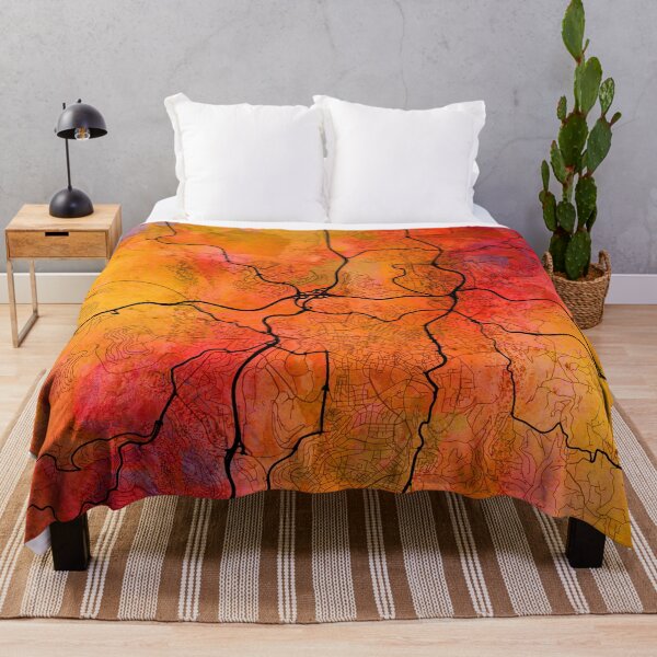 Item preview, Jerusalem Israel Street Map Magma Eruption designed and sold by IvonDesign.