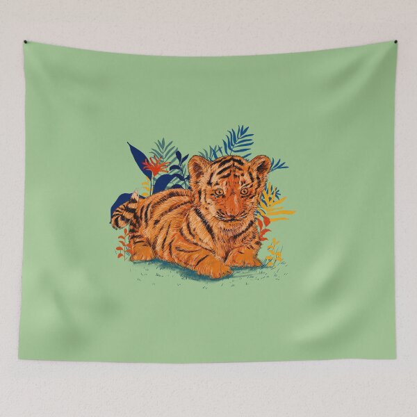 Item preview, Jungle Baby Tiger Art designed and sold by tinyart19.