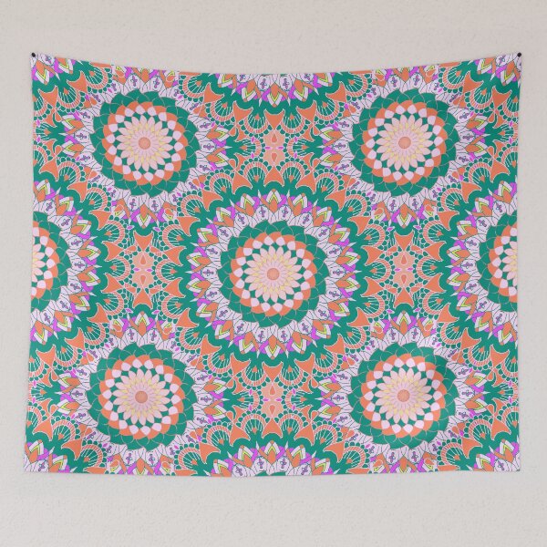 Item preview, Indian ethnic patterns- orange, green palette designed and sold by Urvashi Patel.