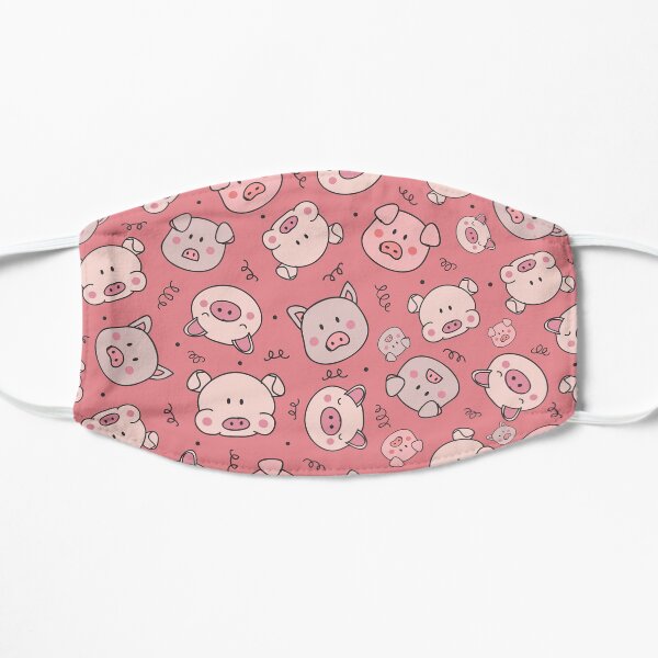 Pig Pattern Flat Mask