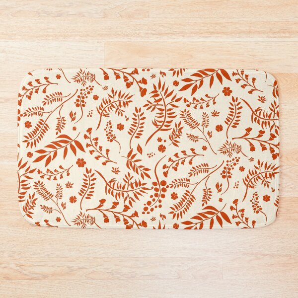 Item preview, Botanical Floral Pattern with branches, leaves and berries in orange designed and sold by BrankaPD.