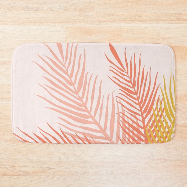 Item preview, Tropical Palm Leaves Illustration - peach pink and orange  designed and sold by BrankaPD.