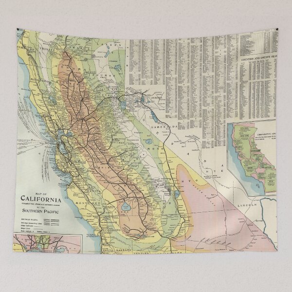 Item preview, Vintage California Temperature and Climate Map (1914) designed and sold by BravuraMedia.