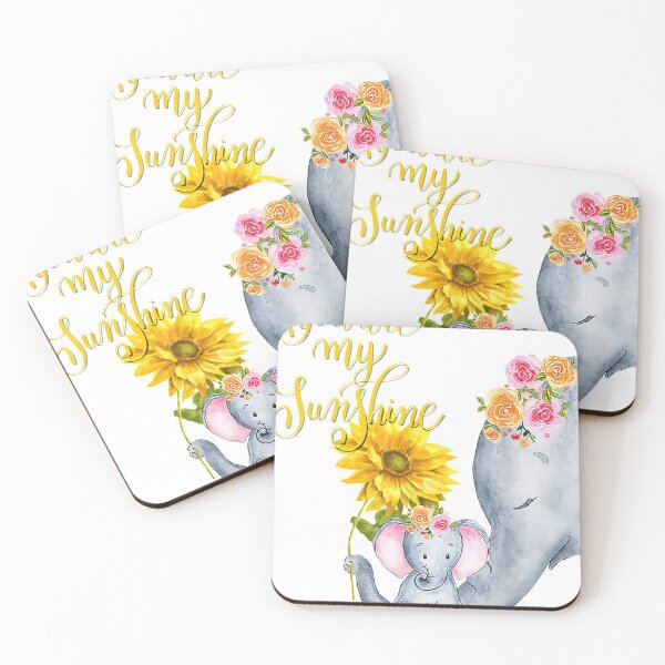 Item preview, You Are My Sunshine Hippie Sunflower Elephant designed and sold by dolethanhminh.