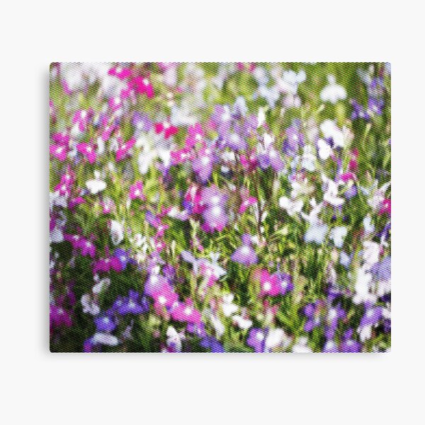 Flower Halftone Pattern Canvas Print