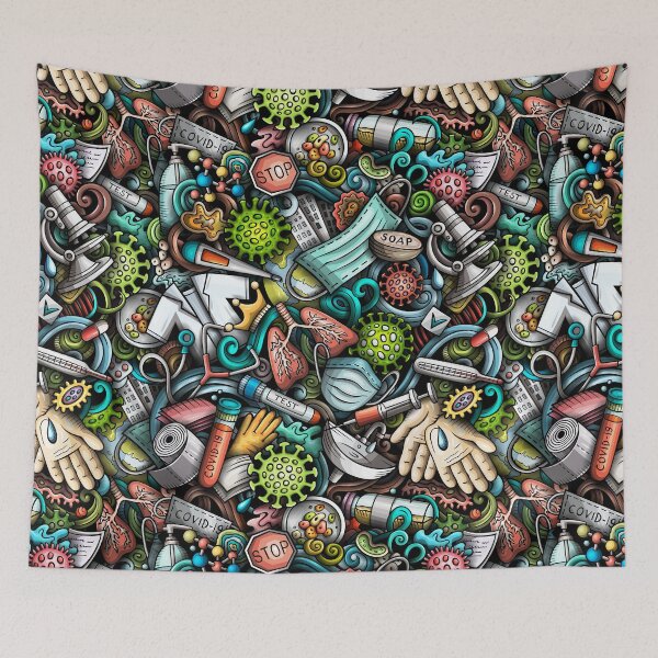 Item preview, COVID - 19 Cartoon background designed and sold by balabolka.
