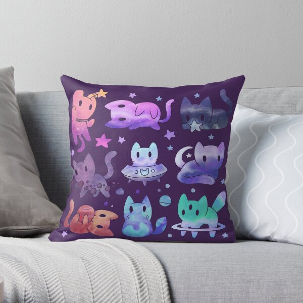 Space Cats Throw Pillow