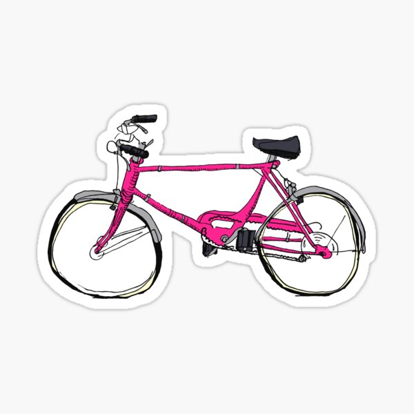 Cruiser Fahrrad Pink Sticker