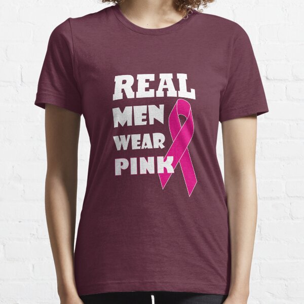 REAL MEN WEAR PINK - Beat Cancer Essential T-Shirt