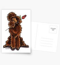 Chocolate Poodle Sweetheart Postcards