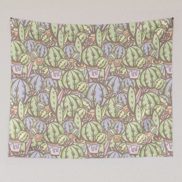 Item preview, Super Cute Cactus Love Pattern designed and sold by Sketchbook Designs.