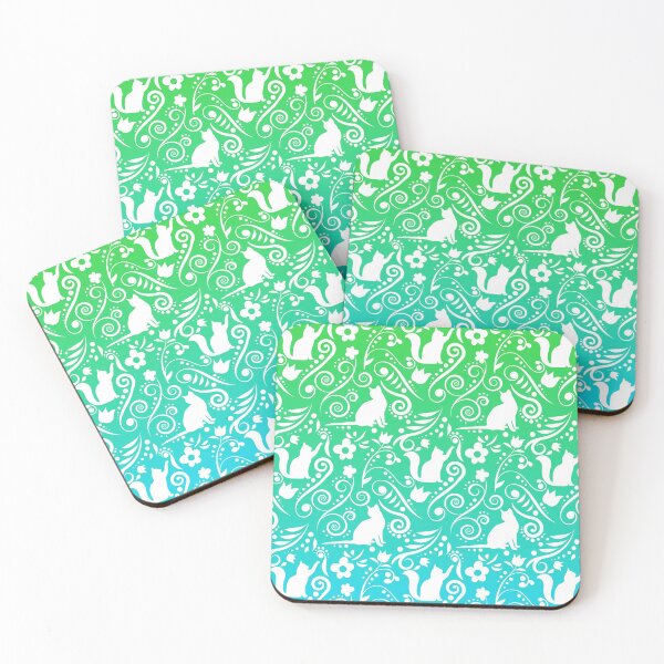 Item preview, Cat and Flowers - Coral Reef RS designed and sold by CreativityRoams.