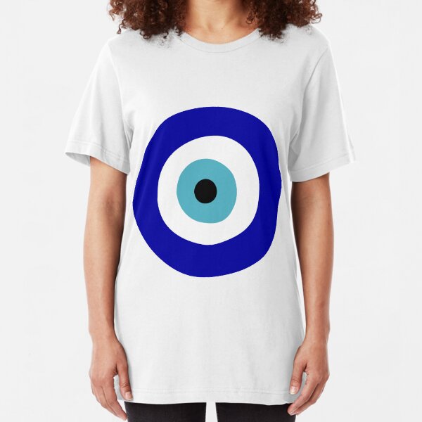 Protection Symbol Blue Evil Eye of Protection Slim Fit T-Shirt
