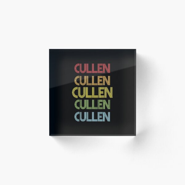 Cullen Name - Cullen Rainbow Multi Color Gift For Family Surname Cullen Name Acrylic Block
