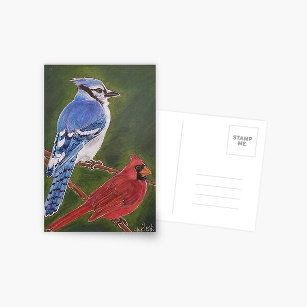 Blue Jay and Cardinal Photographic Print for Sale by Ismael
