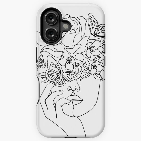 Aperçu de l'œuvre Fleur sur la tête d'une femme. Illustration vectorielle au trait. Dessin au trait. Une ligne. Visage de la nature. Cosmétiques de la nature. Icône de fleur. Impression minimaliste. Dessin au trait noir et blanc, Art de couple minimaliste, Minim créée et vendue par OneLinePrint.