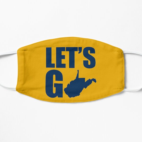 Let's Go West Virginia State Map Gold Shirts Stickers Mask