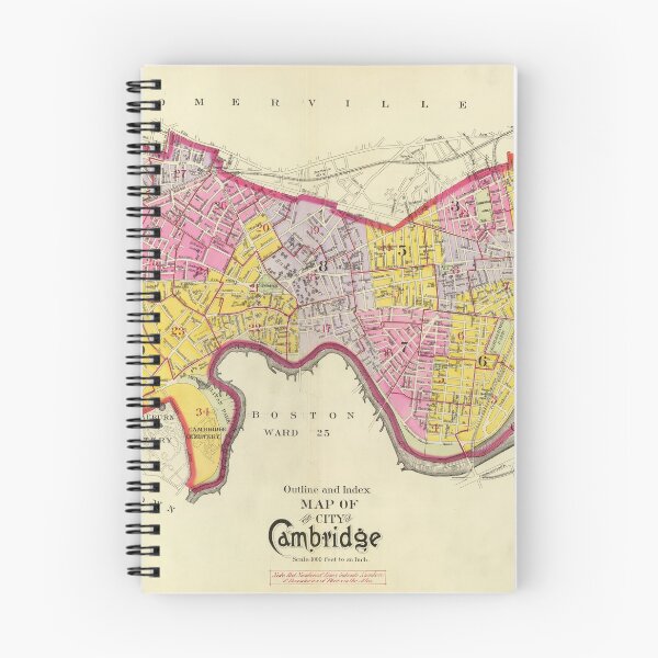 Item preview, Vintage Map of Cambridge MA (1903) designed and sold by BravuraMedia.