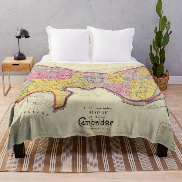 Item preview, Vintage Map of Cambridge MA (1903) designed and sold by BravuraMedia.