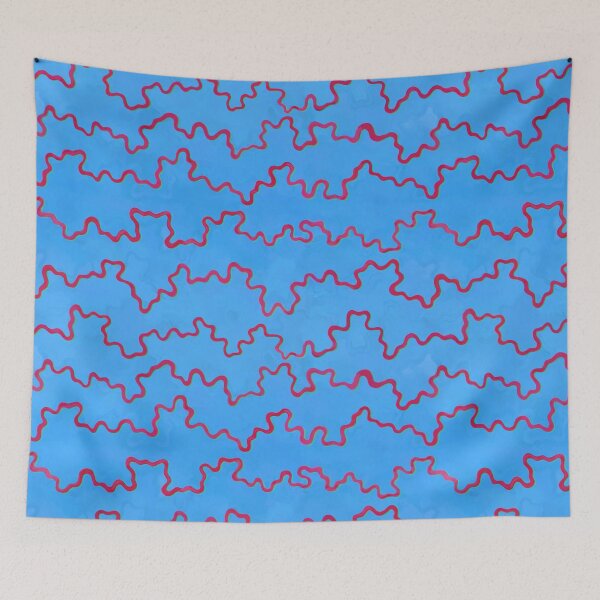 Item preview, electric blue and the red line, redline designed and sold by Scott C. L. Hollingsworth.