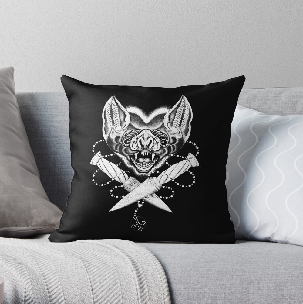 Love Bats Throw Pillow