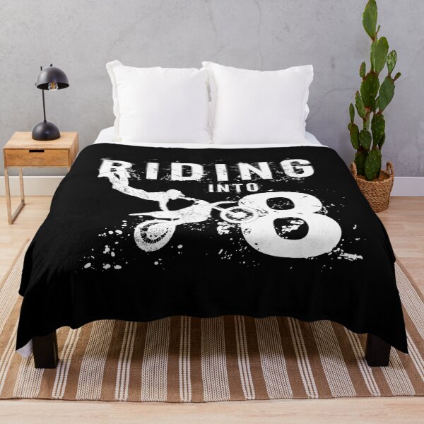 Item preview, Riding Into 8 Years Old 8th Birthday Boy Dirt Bike Party print designed and sold by Grabitees.
