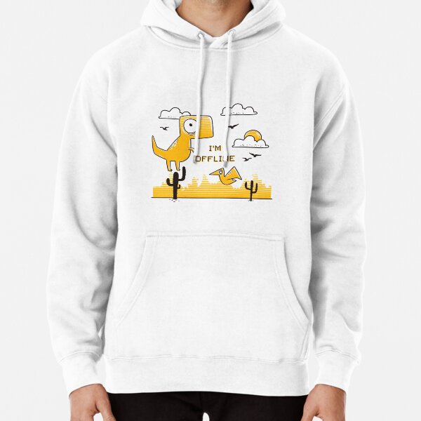 Chrome t-rex hoodie manga longa google chrome dino t rex