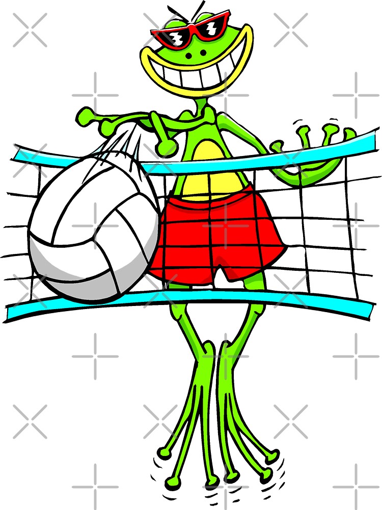 Funny Volleyball Frog Funny Volleyball Frog
