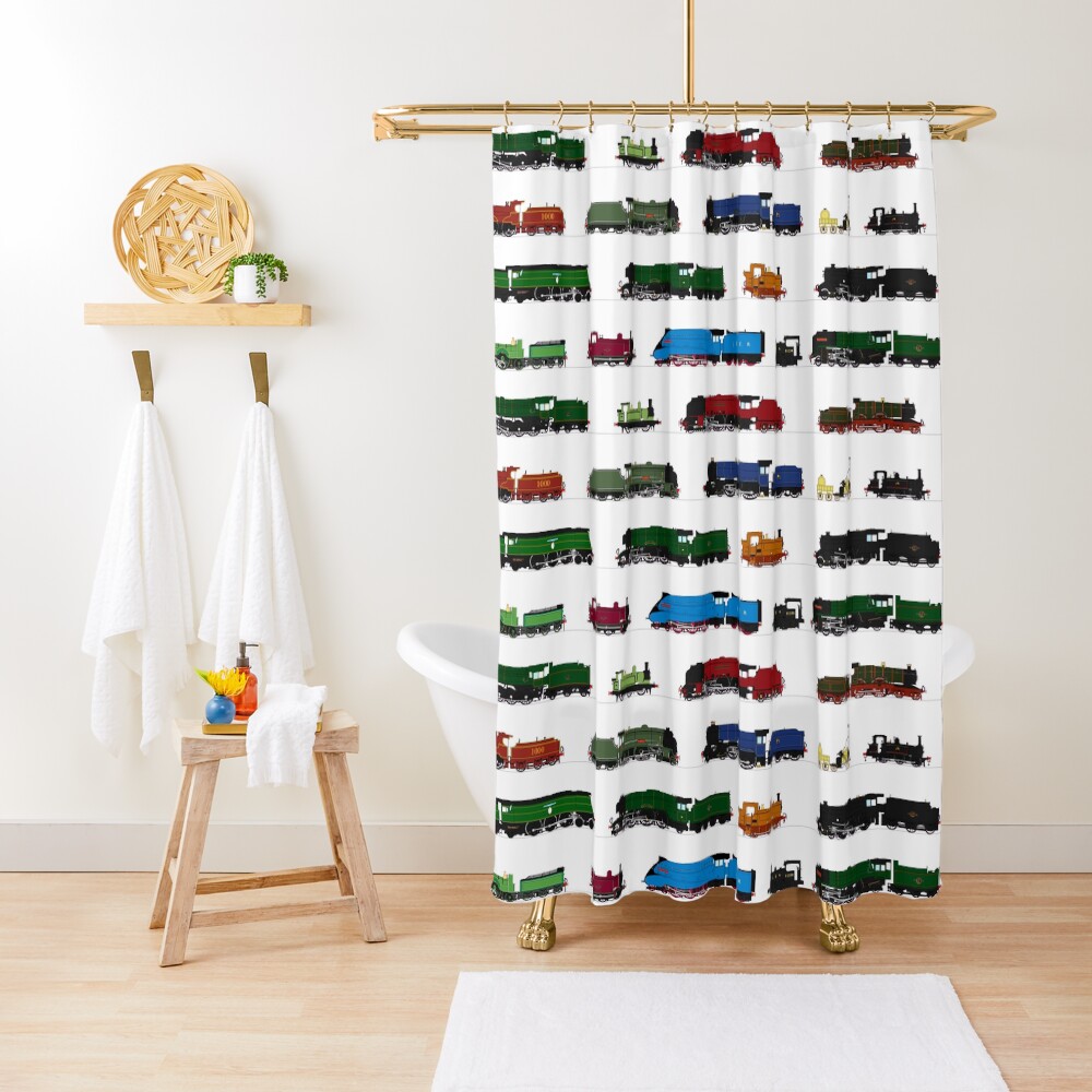 "Iconic British Steam Trains" Shower Curtain for Sale by ontherails