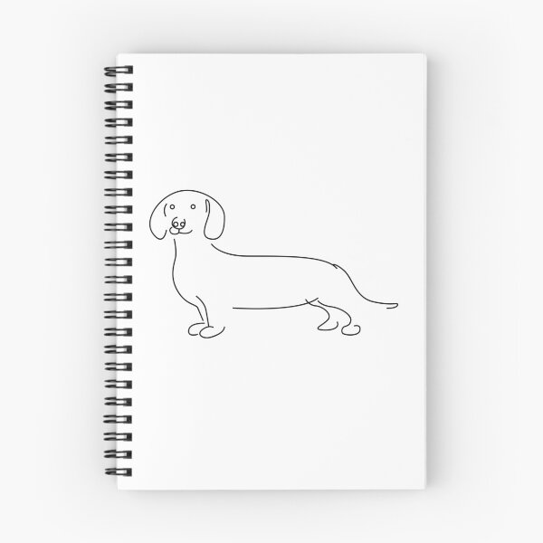 Artikelvorschau, Dackel Hund Zeichnung Kunst entworfen und verkauft von redshirtz.
