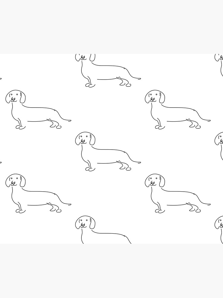 "Dackel Hund Zeichnung Kunst" Tagesdecke von redshirtz | Redbubble