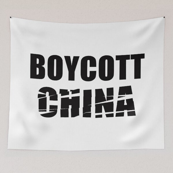 Aperçu de l'œuvre Boycotter la Chine créée et vendue par designwowow.