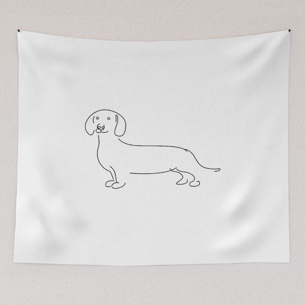 Item preview, Dackel dog drawing art designed and sold by redshirtz.