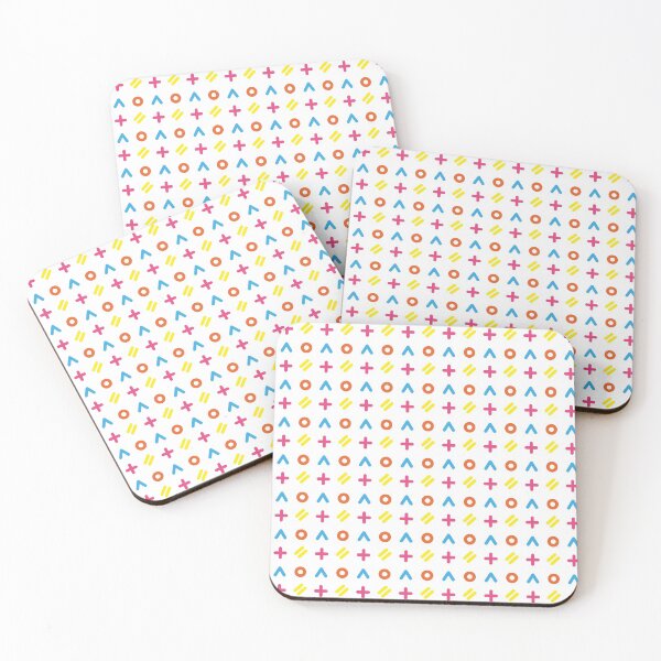 Item preview, Retro Memphis Pattern Squiggle blue and red shapes designed and sold by Dead-Famous.